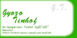 gyozo tinhof business card